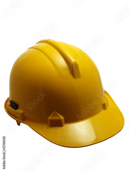 Obraz Yellow safety helmet isolated on white