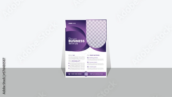 Fototapeta Business Flyer, Corporate Flyer Template, Abstract Shape’s, Colorful Concepts, layout Design, Vector Design, Graphic Elements, IT Company Flyer, Unique Design, Leaflets, Graphic Design, Advertising