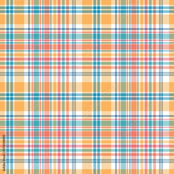 Obraz Vibrant Plaid Seamless Pattern - Colorful and bright repeating pattern design