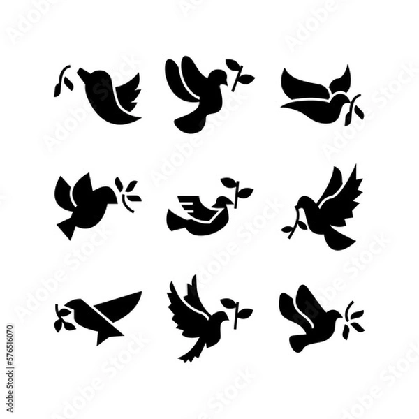 Fototapeta dove icon or logo isolated sign symbol vector illustration - high quality black style vector icons