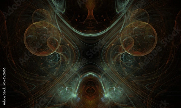 Obraz Abstract illustration with symmetric geometric pattern.