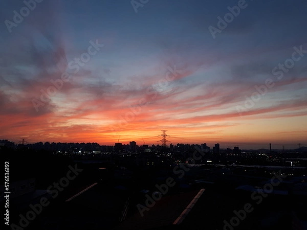 Fototapeta Orange Blue Sky