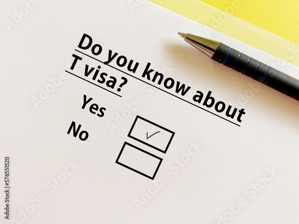 Obraz Questionnaire about trafficking