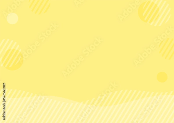 Obraz 背景　波線とボーダーと水玉　黄色