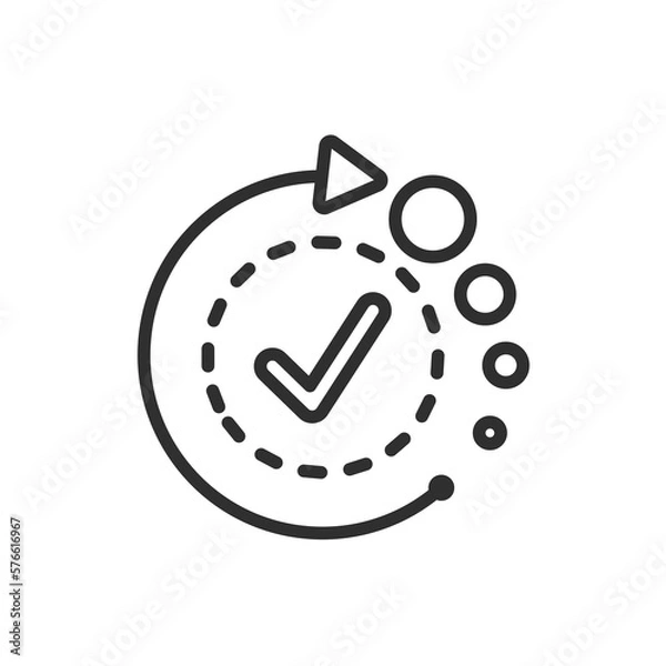 Obraz availability icon. Thin line availability icon from artificial intellegence collection. Outline vector isolated on white background. Editable availability symbol can be used web and mobile