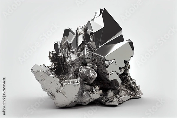 Fototapeta Platinum ore. Generative Ai