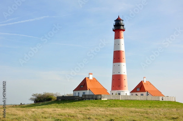 Fototapeta Leuchtturm Westerheversand