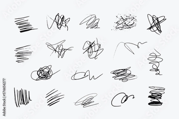 Obraz hand drawn squiggle pencil lines