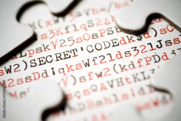 Fototapeta Secret code concept view