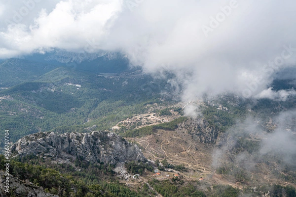 Fototapeta The identification of Mnara with Marmara has generally been accepted at the site of Kavak Daği where it extends over the top and slopes at 1350 m, behind Kemer.