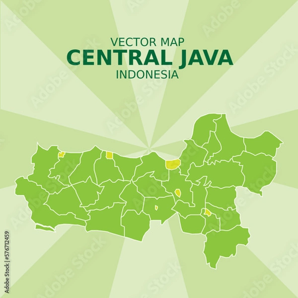 Obraz THE MAP OF CENTRAL JAVA
