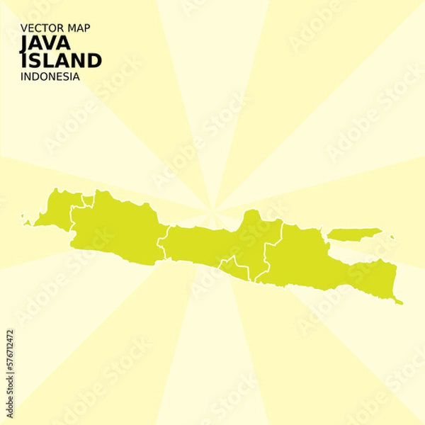 Obraz THE MAP OF JAVA ISLAND