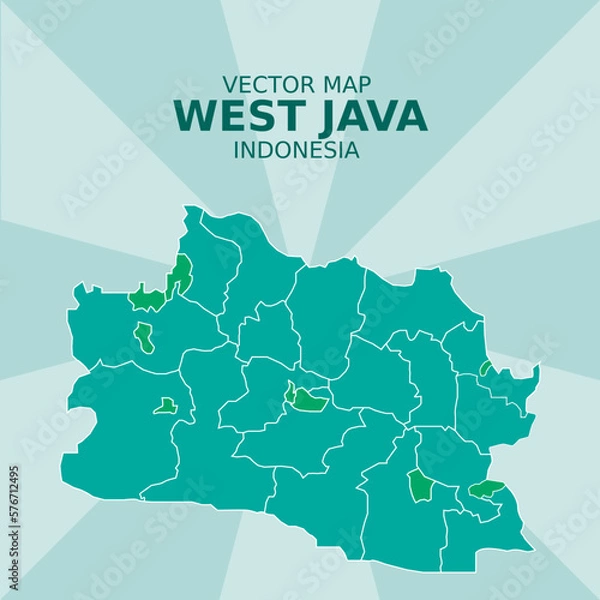 Obraz THE MAP OF WEST JAVA
