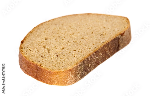 Fototapeta Sliced pieace of dark bread