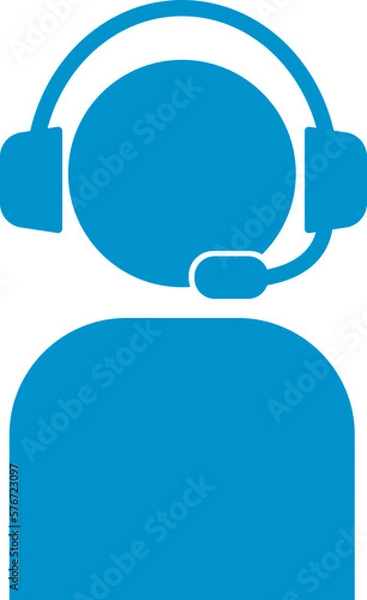 Obraz オペレーターのシンプルなイラストアイコン