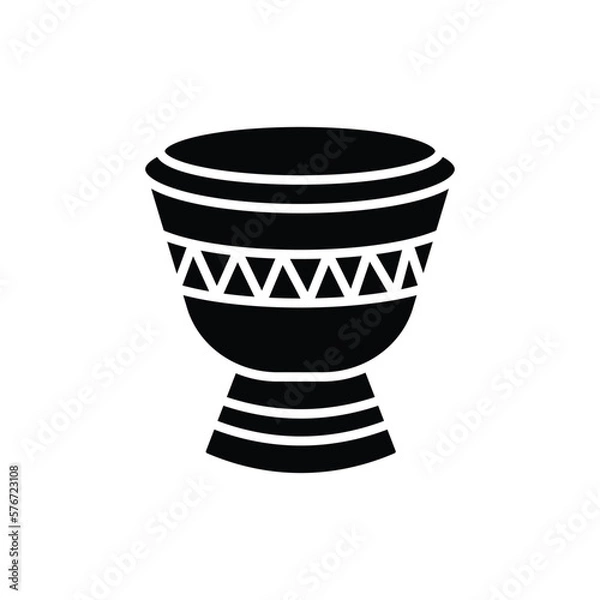 Fototapeta bongo drum icon vector design template in white background