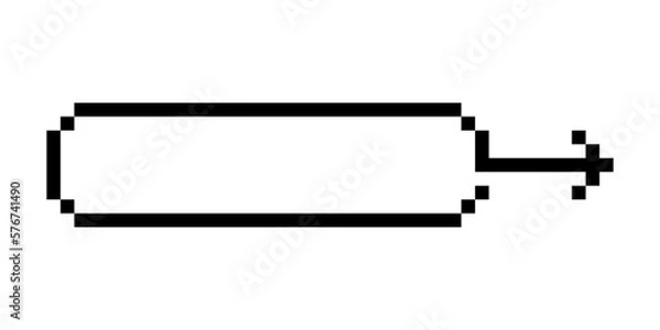 Fototapeta pixel white speech box
