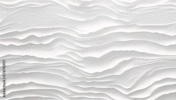 Fototapeta Abstract white background - Abstract White and Grey Surface Background with Subtle Waves - ai generated