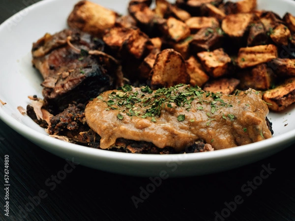 Obraz lamb chops with vegetables