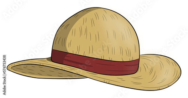 Obraz Straw Hat isolated on white