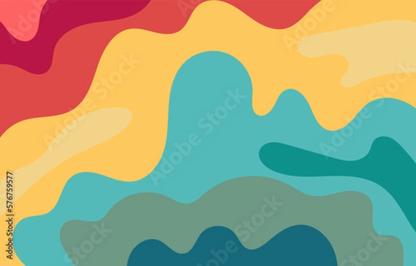 Fototapeta Colorful Groovy background design concept