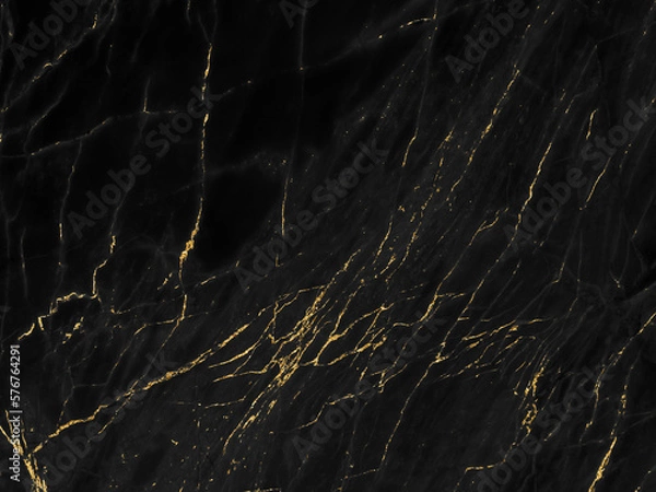 Fototapeta Black and gold marble luxury wall texture with shiny golden line pattern abstract background design for a cover book or wallpaper and banner website.	
