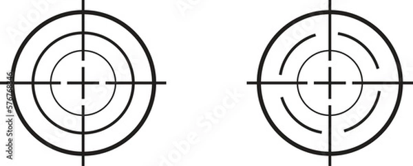 Fototapeta Gun target icon simple trendy flat style line and solid Isolated vector illustration on white background. For apps, logo, websites, symbol , UI, UX, graphic and web design. EPS 10.