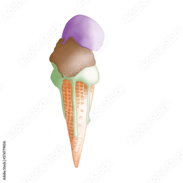 Obraz ice cream cone isolated