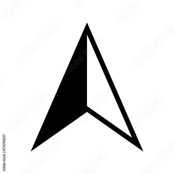 Fototapeta Basic North Arrow Mark Sign Symbol Icon for Map Orientation. Vector Image.