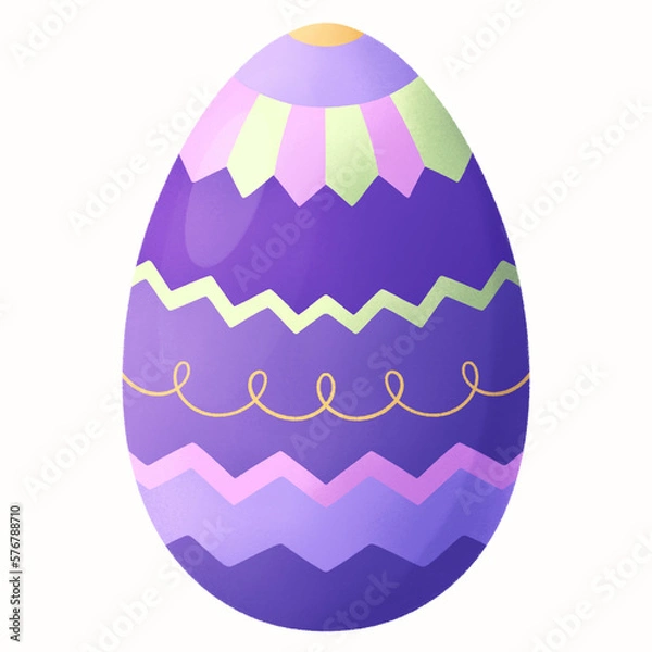 Obraz easter egg illustration isolated, Easter, hand painted illustration