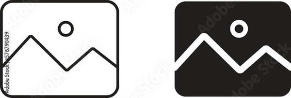 Fototapeta Photo icon simple trendy flat style line and solid Isolated vector illustration on white background. For apps, logo, websites, symbol , UI, UX, graphic and web design. EPS 10.