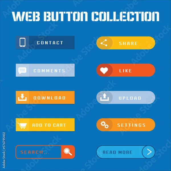 Fototapeta cta web button collection	
