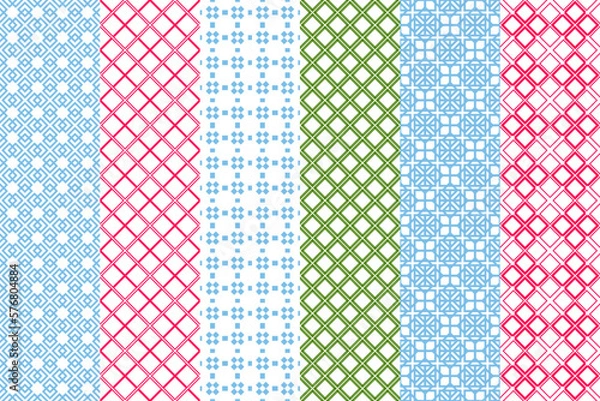 Fototapeta Modern set, seamless pattern for frame print design. Decorative element.