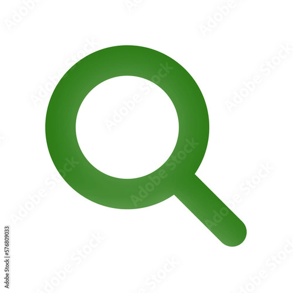 Obraz green green magnifying and search icon
