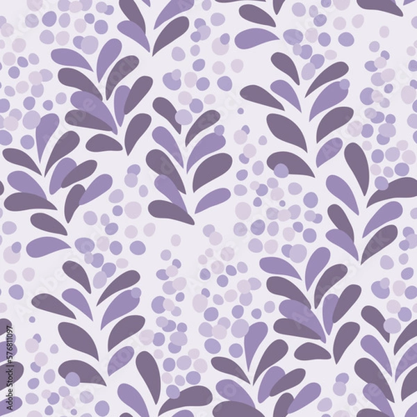 Fototapeta Abstract floral lavender seamless pattern