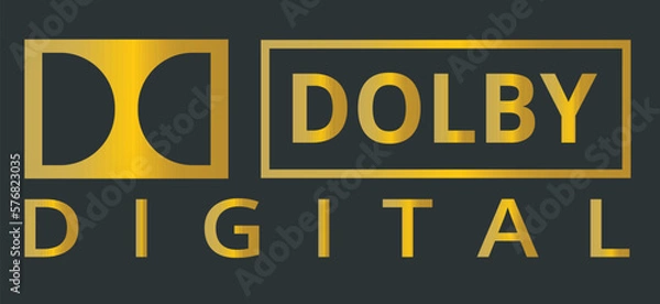 Obraz Golden Dolby Digital symbol. 
