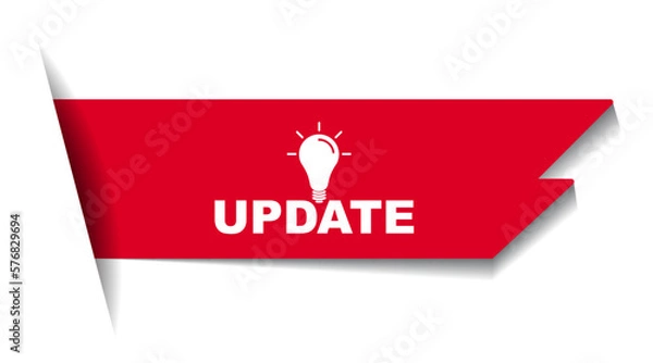 Obraz red vector illustration banner update