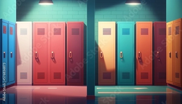 Fototapeta Colorful storage room