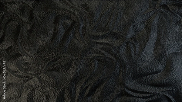 Obraz black leather fabric texture close up of skin moving dark texture background