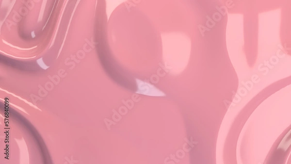 Obraz organic pink plastic 3d render abstract wavy background, pattern, elegant textile, macro carpet soft texture octane c4d baby pink smooth liquid elegant plastic
