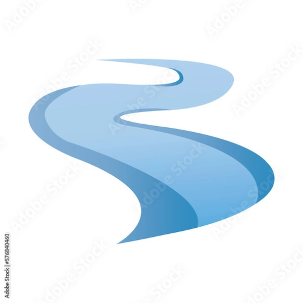 Obraz river icon logo vector design template