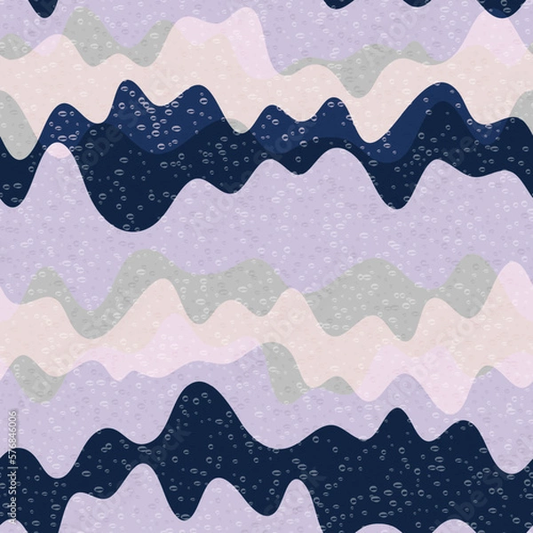 Fototapeta Stylish wave fluid vector seamless pattern.