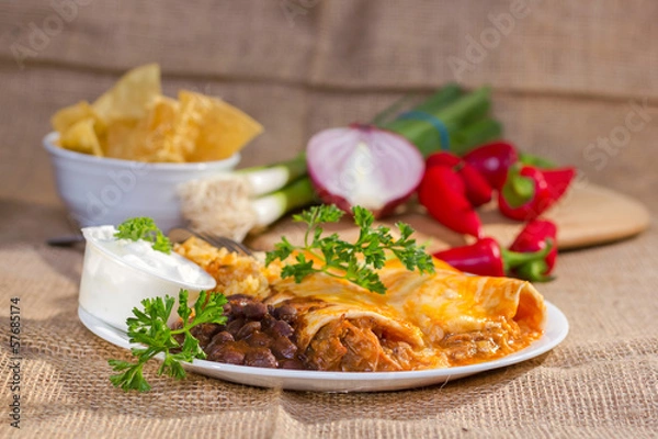 Obraz Southwest beef enchilada.