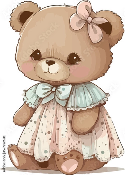Fototapeta teddy bear with heart