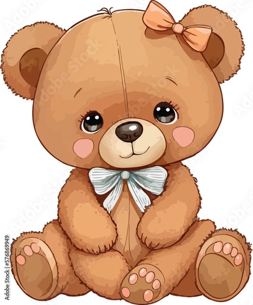 Fototapeta teddy bear with heart
