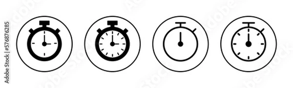 Fototapeta stopwatch icon vector for web and mobile app. Timer sign and symbol. Countdown icon. Period of time