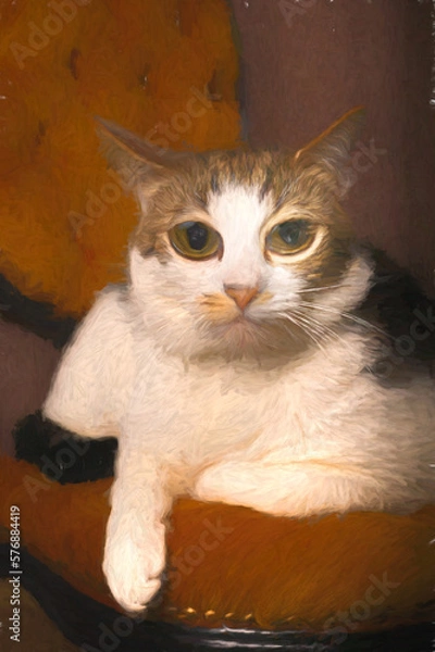 Obraz Cranky Cartoon Cat