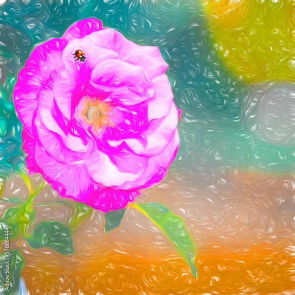 Obraz Lady beetle on a rose