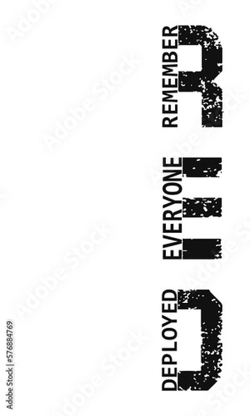 Fototapeta Remember Everyone Deployed With USA Flag Design
