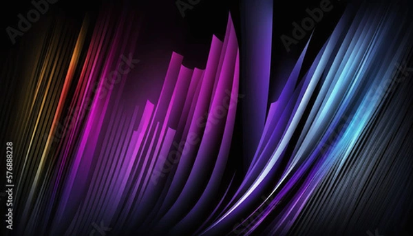 Fototapeta Black Purple Blue Colorful Desktop Background Pattern Color created with generative AI technology